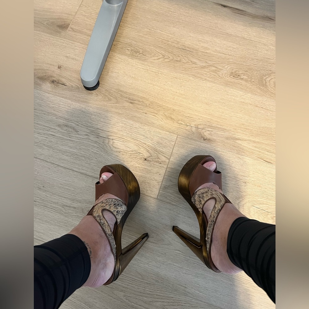 Fendi Double Platform Shoes With Python Accents - image 5